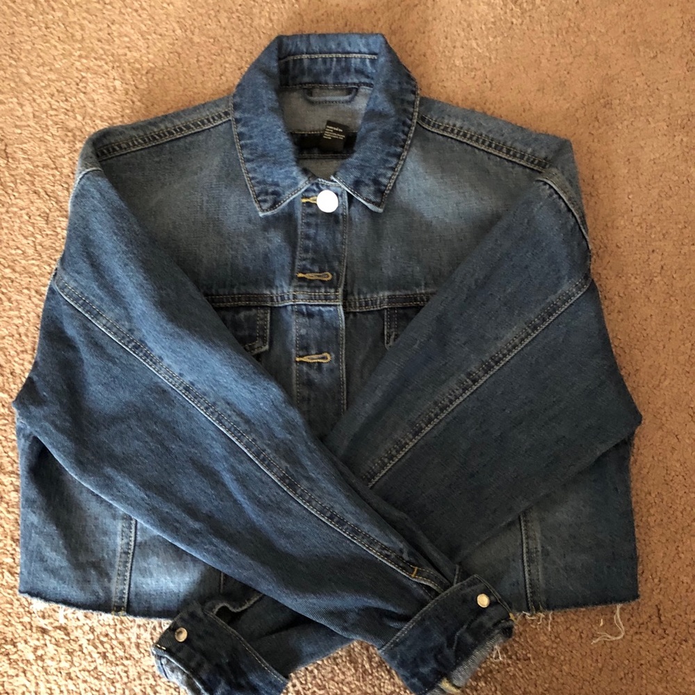 Cropped jean jacket